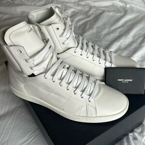 Saint Laurent SL/01H High Top Sneaker Optical White